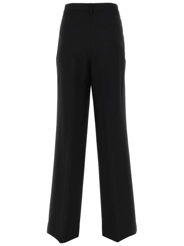 High Waist Wool Wide Pants Black - BURBERRY - BALAAN 3