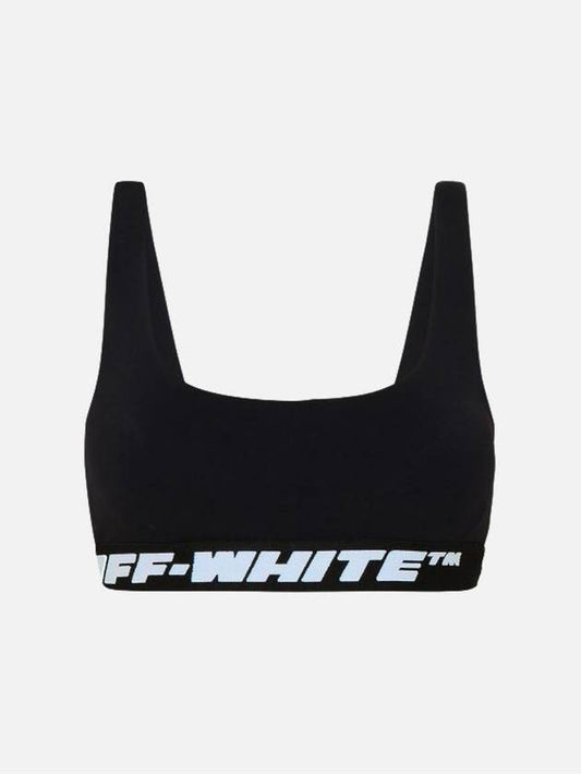 logo band sports bra black - OFF WHITE - BALAAN 2