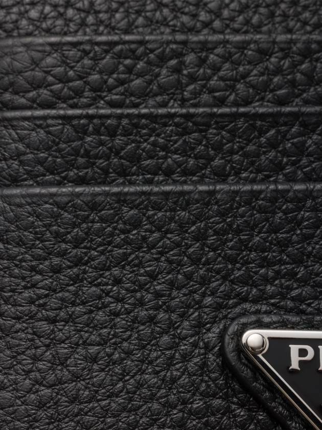 Triangle Logo Card Wallet Black - PRADA - BALAAN 4