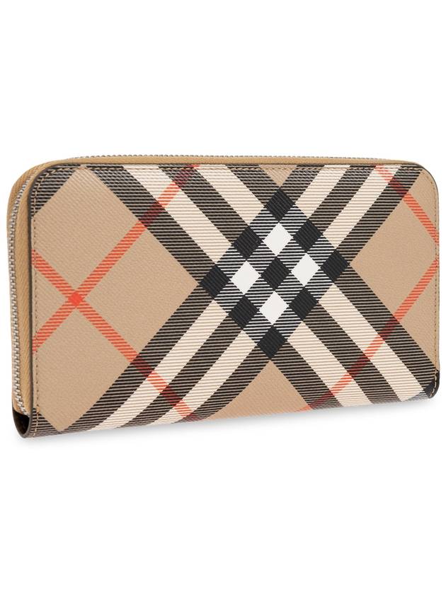 Check Zip Around Long Wallet Sand - BURBERRY - BALAAN 5