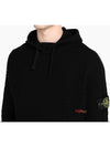 Waffen Knit Hoodie Black - STONE ISLAND - BALAAN 7