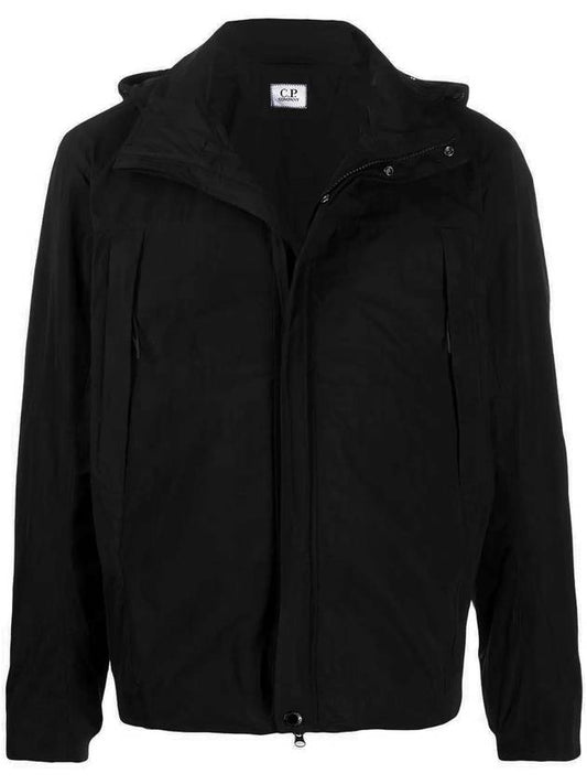 Goggles Hooded Jacket Black - CP COMPANY - BALAAN 1