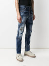 Distressed Paint Skinny Jeans Blue - DSQUARED2 - BALAAN 5