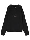 Men's Chest Small Logo Hoodie Black - SAINT LAURENT - BALAAN 2