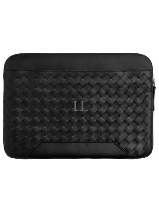 Getaway Intrecciato Leather Clutch Bag Black - BOTTEGA VENETA - BALAAN 2