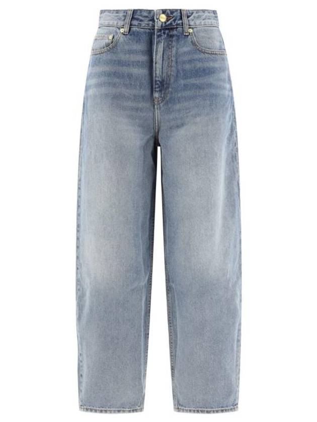 Denim Straight Pants J1641565 BLUE - GANNI - BALAAN 1