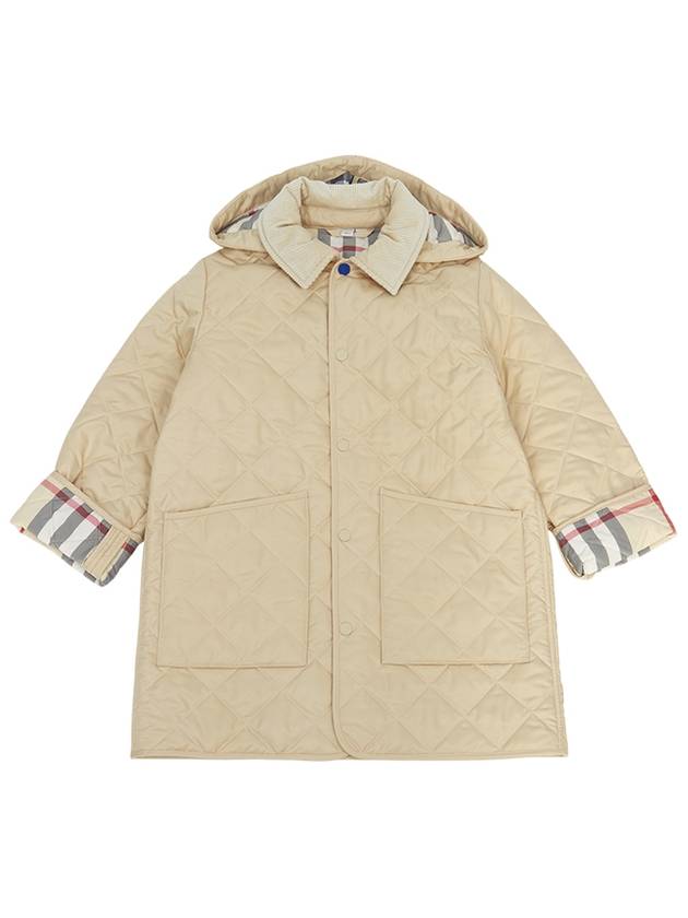 Kids Quilted Coat Pale Stone - BURBERRY - BALAAN 2