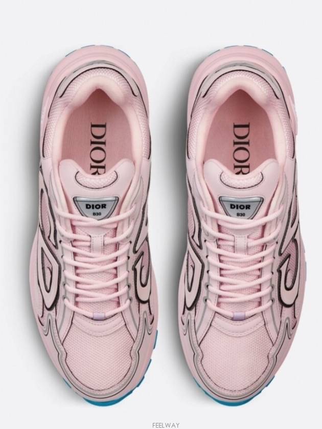 B30 CD Logo Patch Technical Fabric Low Top Sneakers Pink - DIOR - BALAAN 5