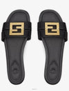 F Fold Leather Sandals Black - FENDI - BALAAN 2