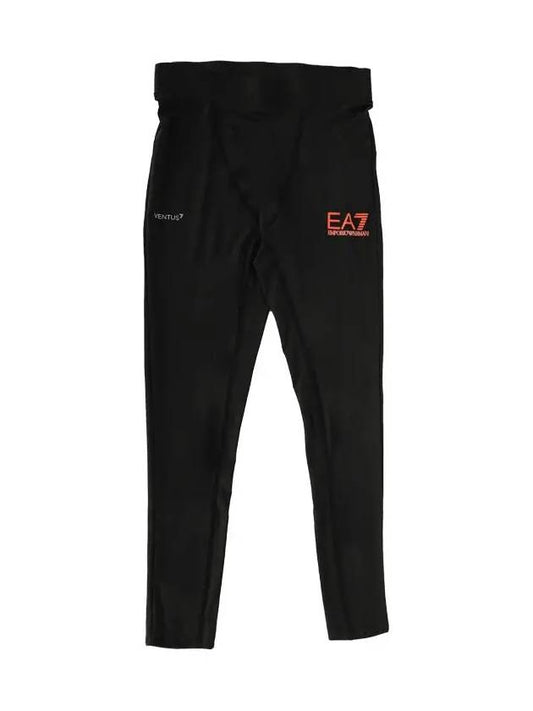 12Th Anniversary EA7 Logo Leggings Track Pants Black - EMPORIO ARMANI - BALAAN 2