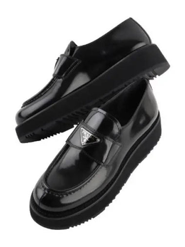 brushed leather loafers - PRADA - BALAAN 1