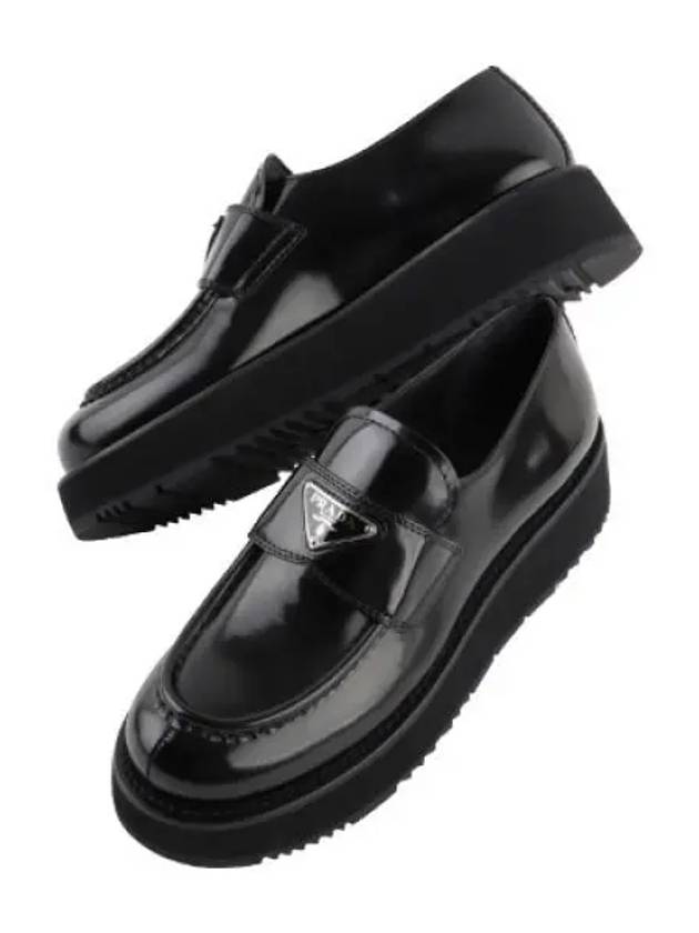 brushed leather loafers women - PRADA - BALAAN 1