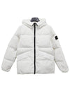 Kids Garment Dyed Crinkle Reps Recycled Nylon Down Padding White - STONE ISLAND - BALAAN 3