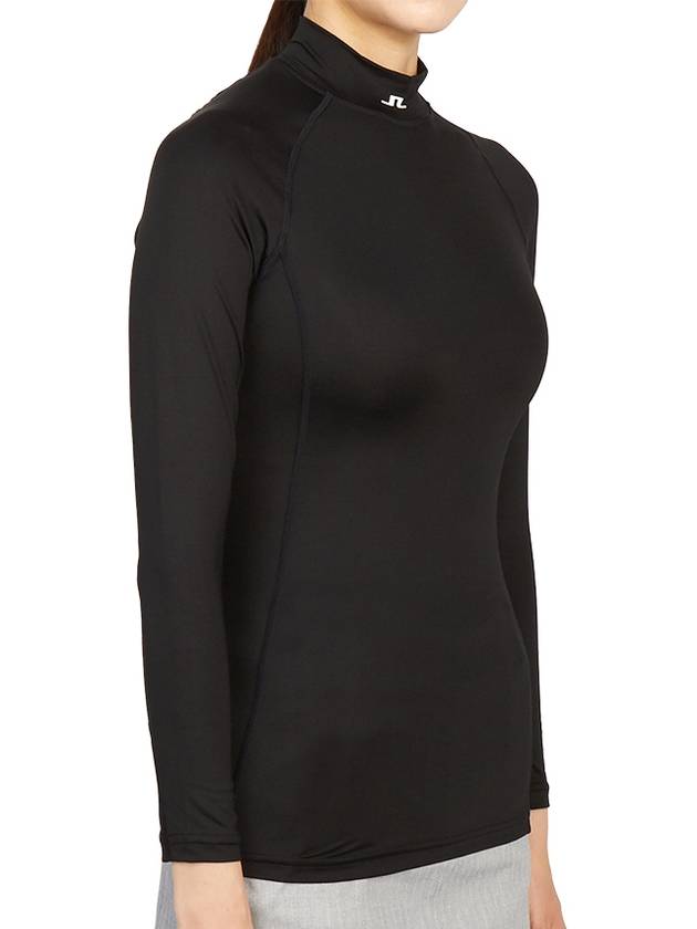 Asa Soft Compression High Neck Long Sleeve T-Shirt Black - J.LINDEBERG - BALAAN 4