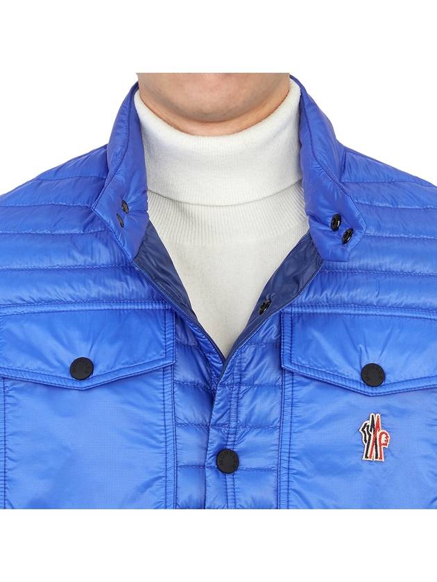 Grenoble Logo Patch Quilted Vest Blue - MONCLER - BALAAN 9