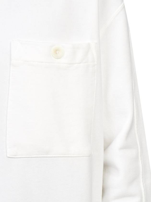 Men's Pocket Crew Neck Cotton Sweatshirt White - TEN C - BALAAN 9