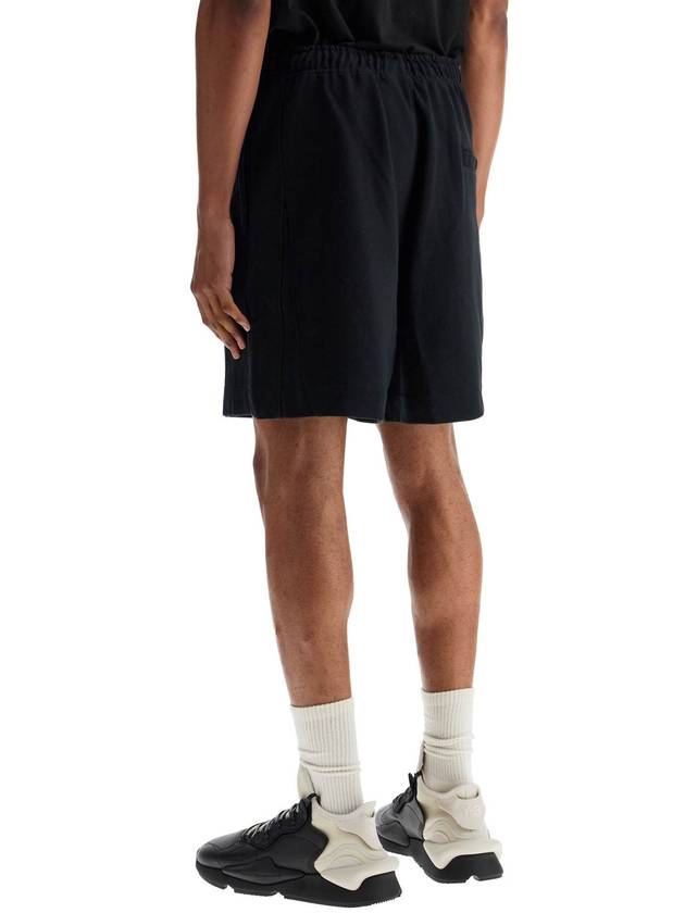 black cotton shorts with white stripes - Y-3 - BALAAN 3