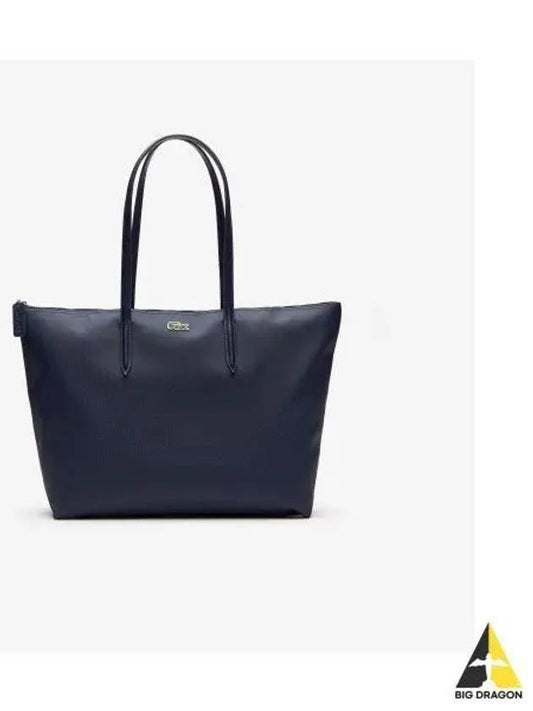 Women s L1212 Concept Horizontal Large Shopper Bag Navy - LACOSTE - BALAAN 1