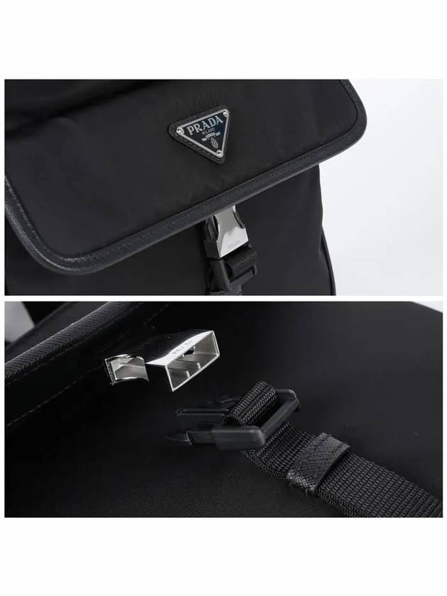 Triangle Logo Re-Nylon Cross Bag Black - PRADA - BALAAN 5