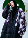 Reversible Faux Fur Varsity Collar Coat PURPLE - C.O.M.E - BALAAN 1