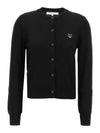 Bold Fox Head Patch Regular Cardigan Black - MAISON KITSUNE - BALAAN 2