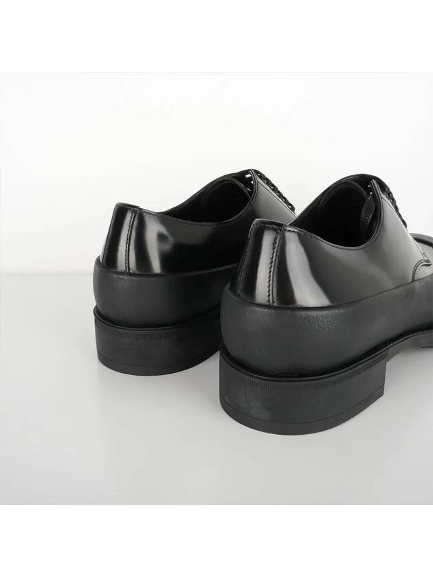 Brushed Leather Derby Black - PRADA - BALAAN 7