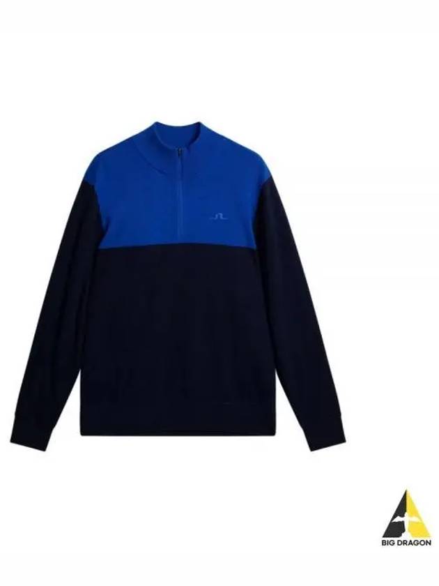 Jeff Half Zip Windbreaker Knit Top Jl Navy - J.LINDEBERG - BALAAN 2