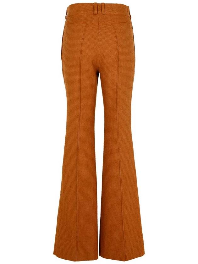 Patou Brown Wool Blend Flare Pants - PATOU - BALAAN 3