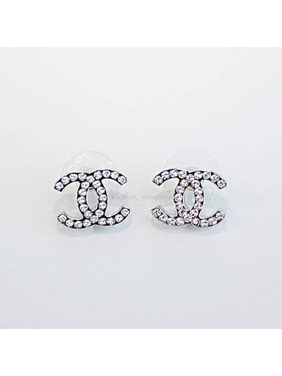 CC logo crystal 3D silver earrings ABE835 B15391 NADCW - CHANEL - BALAAN 2