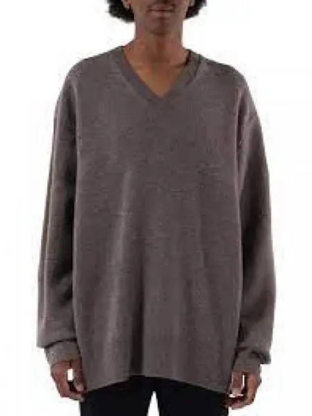 V-neck Wool Cashmere Knit Top Fox Grey - ACNE STUDIOS - BALAAN 2