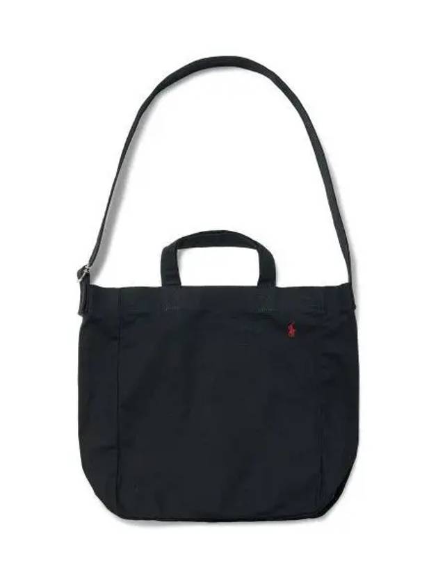 Canvas Shopper Tote Black - POLO RALPH LAUREN - BALAAN 1