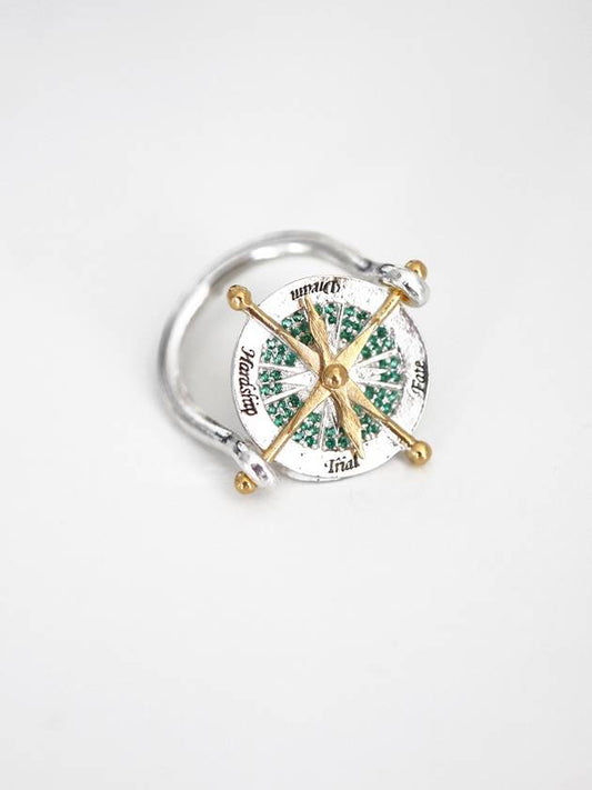 Compass Ring silver compass ring - ELYONA - BALAAN 1