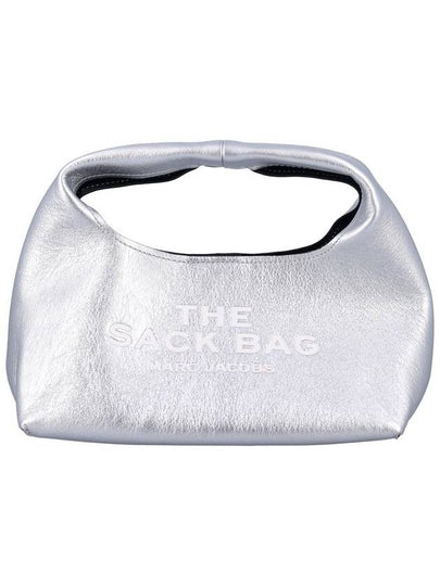 The Metallic Leather Mini Sock Tote Bag Silver - MARC JACOBS - BALAAN 2