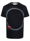 Eclipse Logo Short Sleeve T-Shirt Black - STONE ISLAND - BALAAN 2
