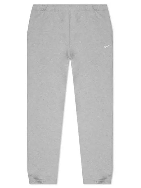 Men's Solo Swoosh Fleece Track Pants Grey - NIKE - BALAAN 2