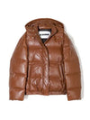 Drawstring Hood Goose Down Jacket Padded Brown - JIL SANDER - BALAAN 1