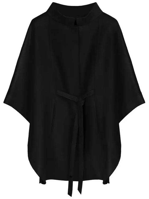 Salzburg Cashmere Cape Black - LORO PIANA - BALAAN.