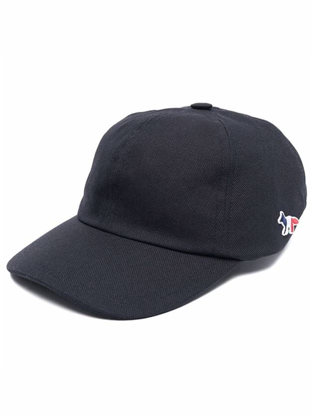 Tricolor Fox Ball Cap Navy - MAISON KITSUNE - BALAAN.