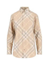 Check Cotton Long Sleeve Shirt Beige - BURBERRY - BALAAN 2