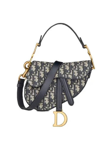 Saddle Oblique Jacquard Mini Shoulder Bag Blue - DIOR - BALAAN 1