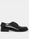 Triangle Logo Lace-Up Derby Black - PRADA - BALAAN 4