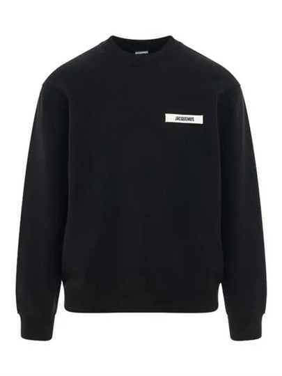 Le Gros Grain Logo Sweatshirt Black - JACQUEMUS - BALAAN 2