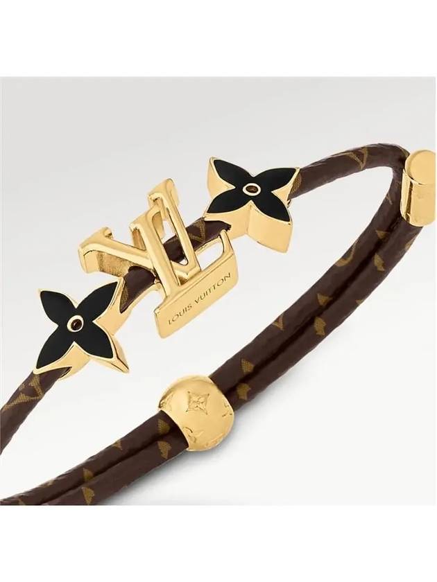 LV Crew Monogram Bracelet Gold Brown - LOUIS VUITTON - BALAAN 5