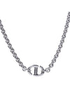 CD Navy Necklace Silver - DIOR - BALAAN 4