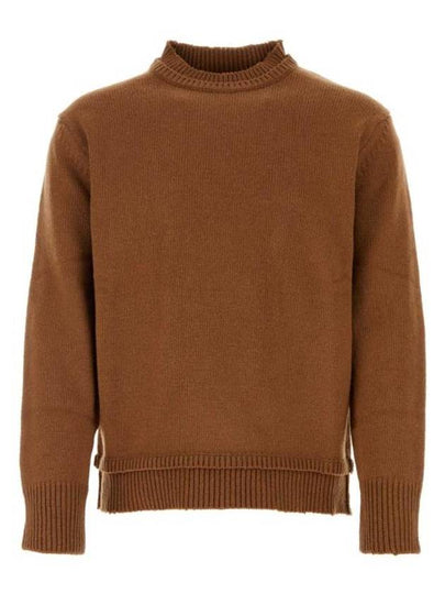 Back Stitch Elbow Patch Knit Top Camel - MAISON MARGIELA - BALAAN 2