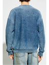 K Klevery Denim Effect Organic Cotton Sweatshirt Blue - DIESEL - BALAAN 5