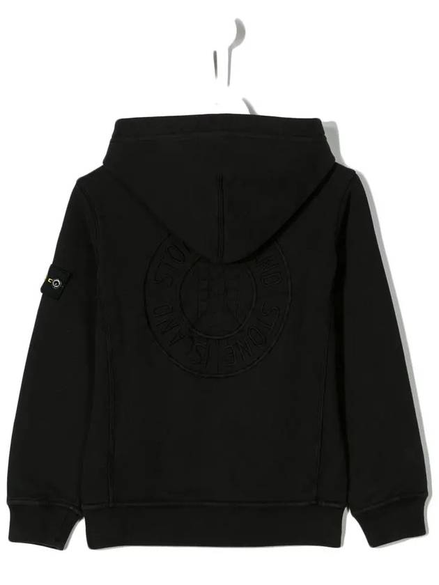 Kids Waffen Back Logo Hoodie Black 711661140 V0029 - STONE ISLAND - BALAAN 3