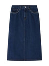 Redwood Rivet Flare Cut Denim A-Line Skirt Stonewashed Indigo - A.P.C. - BALAAN 2