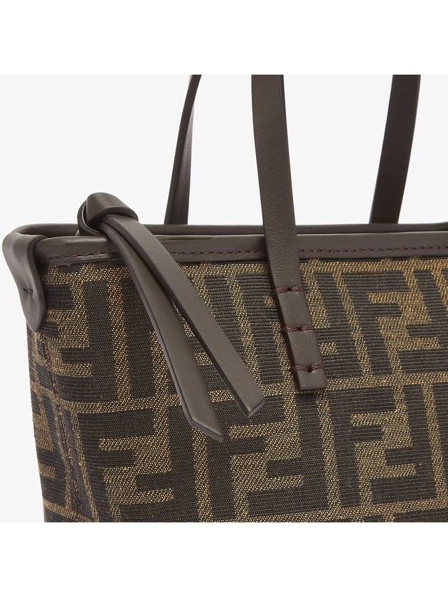 Roll FF Jacquard Mini Tote Bag Brown - FENDI - BALAAN 7