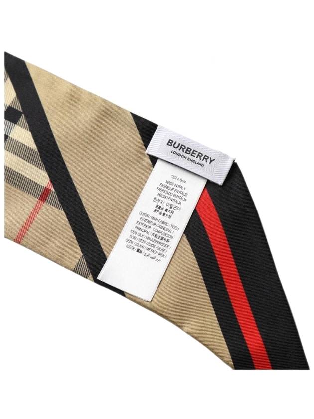 Montage Print Silk Skinny Scarf Archive Beige - BURBERRY - BALAAN 4